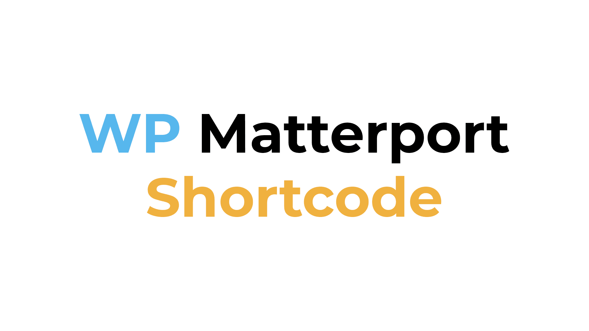 WP Matterport Short Code — WGAN Marketplace